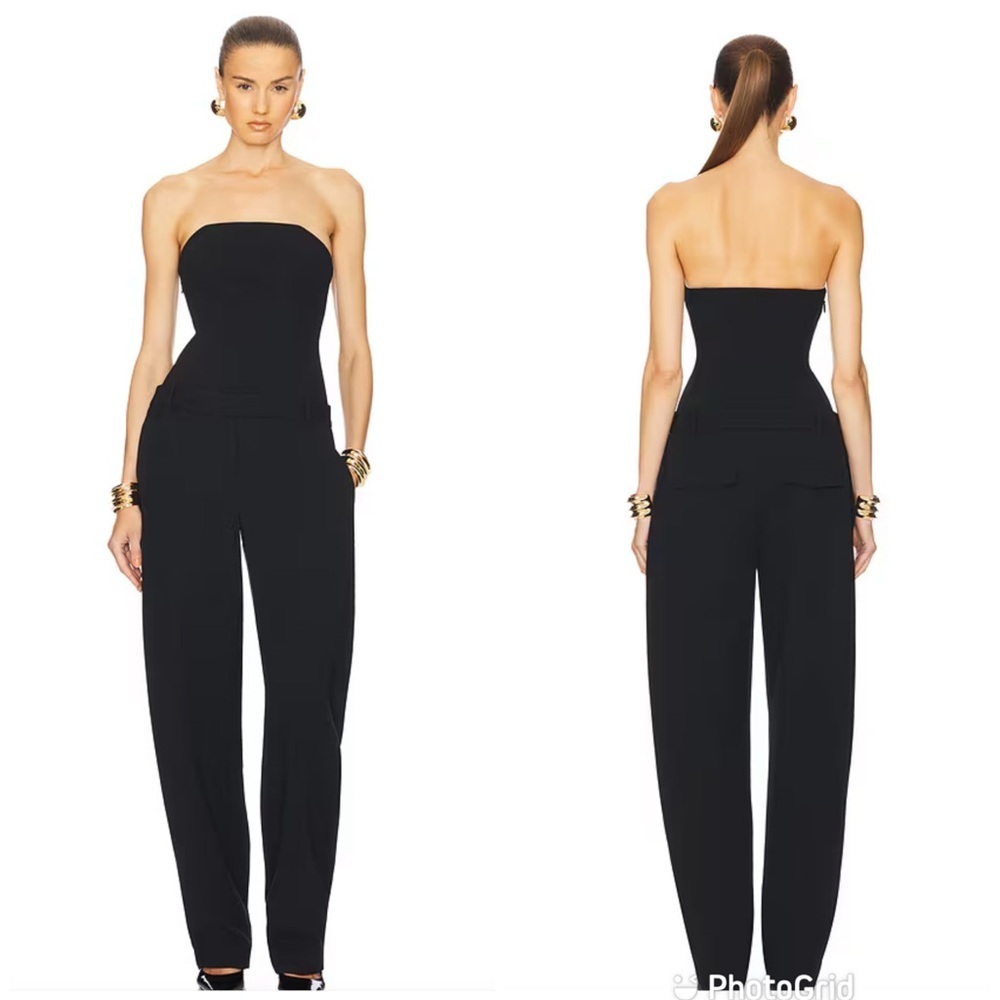 Helsa The Heavy Crepe Jumpsuit in Black New with Tags!